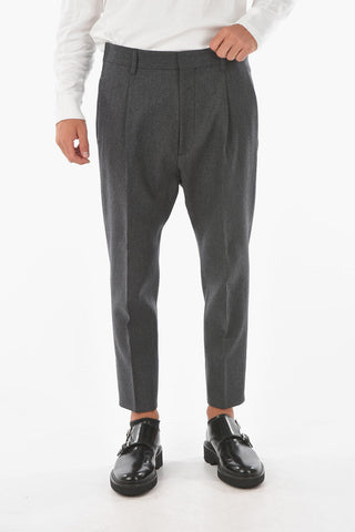 single pleat virgin wool 1 PLEAT AVIATOR FIT pants