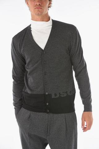 V-Neck Two-Tone Cardigan