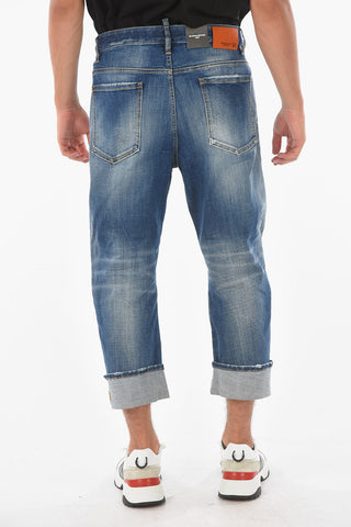 20cm cuffed hem BIG DEAN'S BROTHER jeans with patches