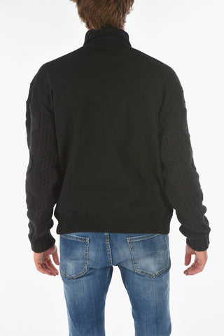 Half Zip Sweatshirt with Double Fabric