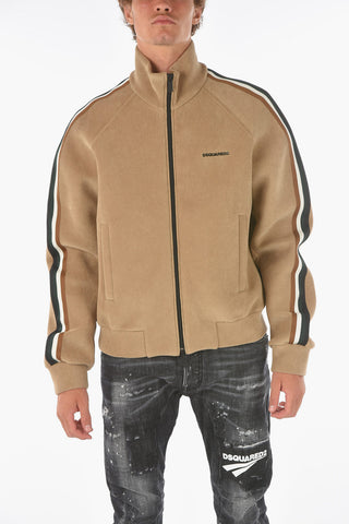 zip closure corduroy sweatshirt