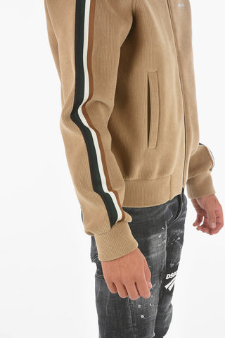 zip closure corduroy sweatshirt