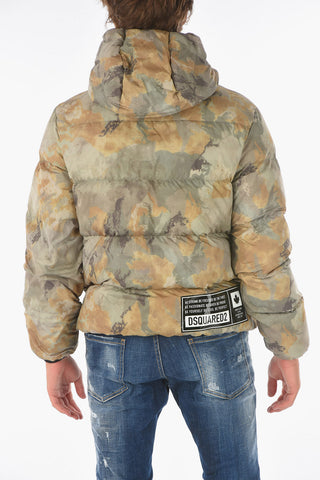 2 Pockets Camouflage Down Jacket with Hood