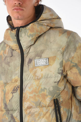2 Pockets Camouflage Down Jacket with Hood