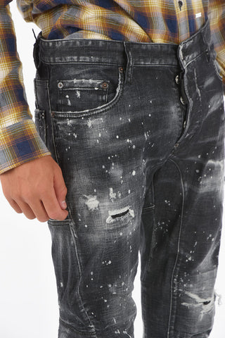 13cm Vintage Effect TIDY BIKER Jeans with Ankle Zip