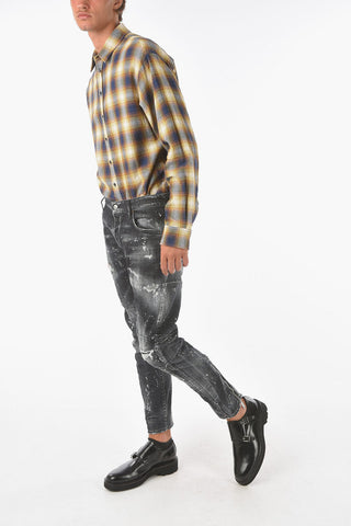 13cm Vintage Effect TIDY BIKER Jeans with Ankle Zip