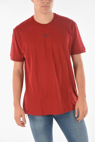 EA7 EMPORIO Crew Neck Printed Logo Cotton T-Shirt