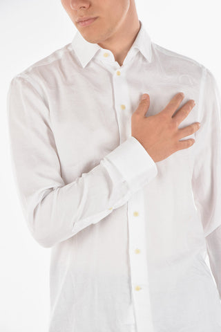 ETRO BENESSERE Camicia Jacquard con Motivo Paisley