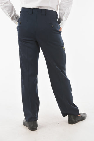 Pantaloni 4 Tasche in Lana con Passanti
