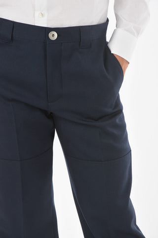 Pantaloni 4 Tasche in Lana con Passanti