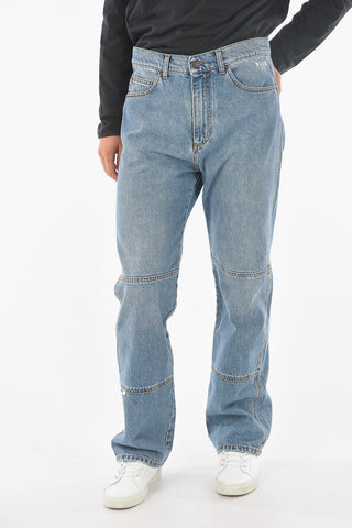 5 Pocket Light Wash Straight Fit Denims