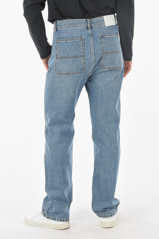 5 Pocket Light Wash Straight Fit Denims