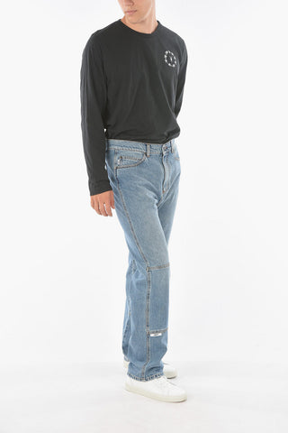 5 Pocket Light Wash Straight Fit Denims
