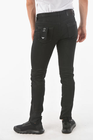 EMPORIO Coated Cotton Slim Fit Denims