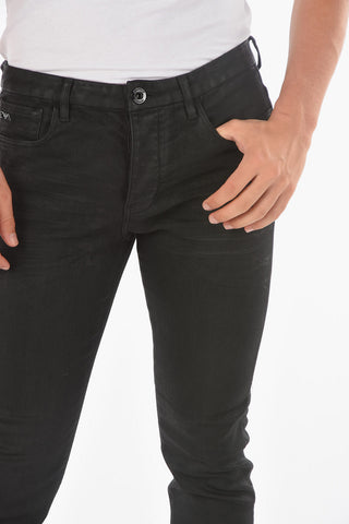 EMPORIO Coated Cotton Slim Fit Denims