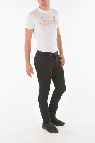 EMPORIO Coated Cotton Slim Fit Denims
