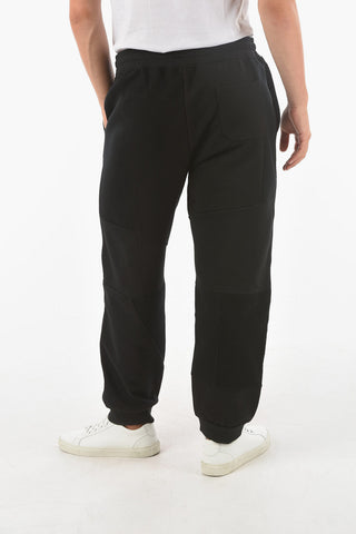 Terry Insert Cotton Blend Joggers with Printed Logo