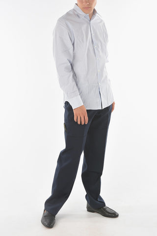 Balanced Stripe Straight Fit Cotton Shirt