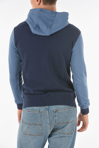 SHIRT Two Tone Brushed Hoodie with Maxipocket
