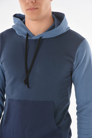 SHIRT Two Tone Brushed Hoodie with Maxipocket
