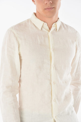 Camicia in Lino HEWITT con Collo Francese