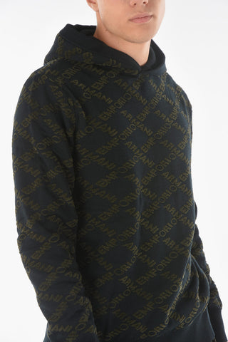 EMPORIO Monogram Motif Hoodie