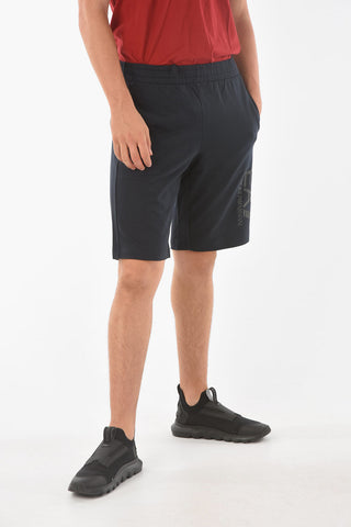 EA7 EMPORIO Printed Logo Cotton Shorts