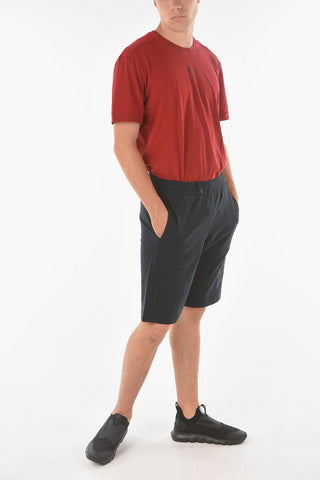 EA7 EMPORIO Printed Logo Cotton Shorts