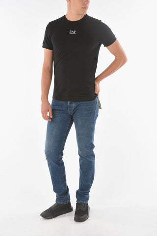 EA7 EMPORIO T-Shirt Girocollo in Cotone con Logo