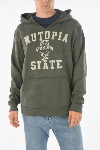 V-neck LANDON Hooded Sweatshirt with Print