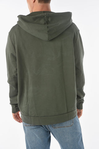V-neck LANDON Hooded Sweatshirt with Print