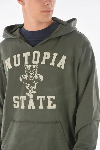 V-neck LANDON Hooded Sweatshirt with Print