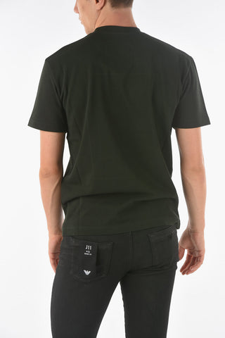 EMPORIO RECYCLED Front Patch Cotton T-Shirt