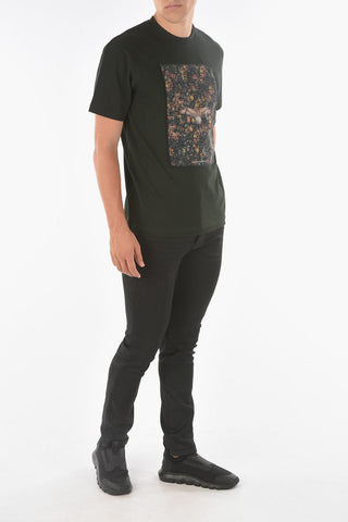 EMPORIO RECYCLED Front Patch Cotton T-Shirt