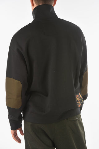 EMPORIO RECYCLED Patch Mock Neck Sweatshirt