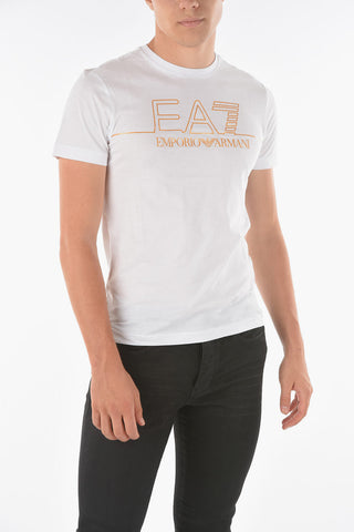 EA7 EMPORIO T-Shirt Girocollo in Cotone con Logo