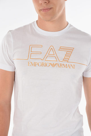 EA7 EMPORIO T-Shirt Girocollo in Cotone con Logo