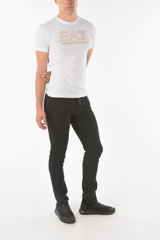 EA7 EMPORIO T-Shirt Girocollo in Cotone con Logo