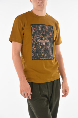 EMPORIO RECYCLED Front Patch Cotton T-Shirt