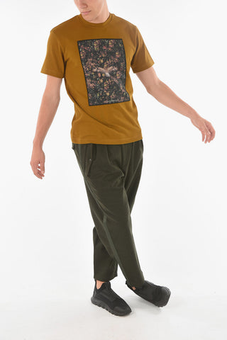 EMPORIO RECYCLED Front Patch Cotton T-Shirt