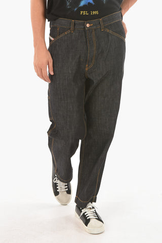 Jeans Straight Fit D-FRANKY con Cuciture a Vista 21cm L32