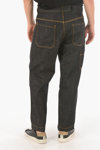 Jeans Straight Fit D-FRANKY con Cuciture a Vista 21cm L32