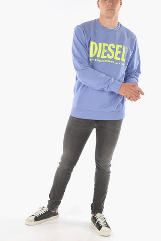 maxi front printed S-GIR-DIVISION-LOGO crew-neck sweatshirt