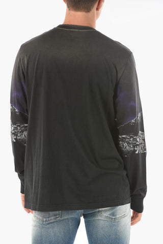 Long Sleeve Printed T-JUST-LS-A5 T-shirt with Embossed Logo