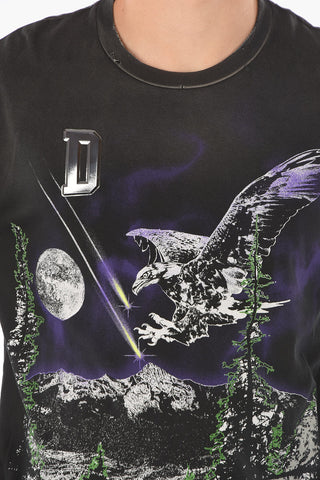 Long Sleeve Printed T-JUST-LS-A5 T-shirt with Embossed Logo