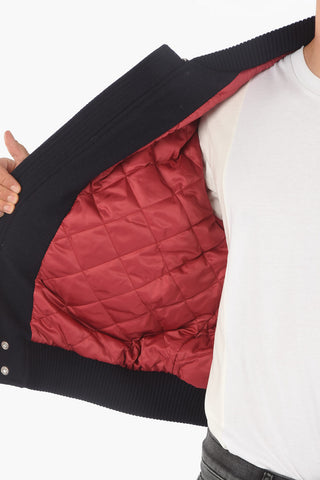 Leather Sleeve Embossed Logo L-COHEN Bomber