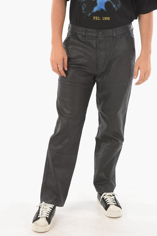 Jeans straight fit D-AZERR-SP2 in cotone spalmato 19cm L.32