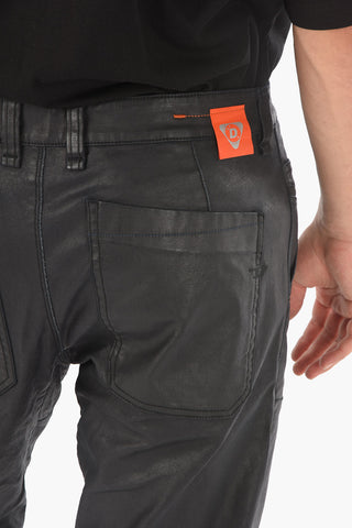 Jeans straight fit D-AZERR-SP2 in cotone spalmato 19cm L.32