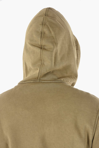 Felpa S-GIRK-HOOD-ZIP-MOHI a Tinta unita con Cappuccio e Chiusura Zip
