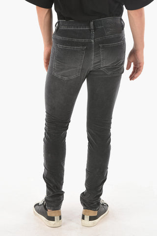Pantaloni D-AMNY-Y 5 tasche in velluto